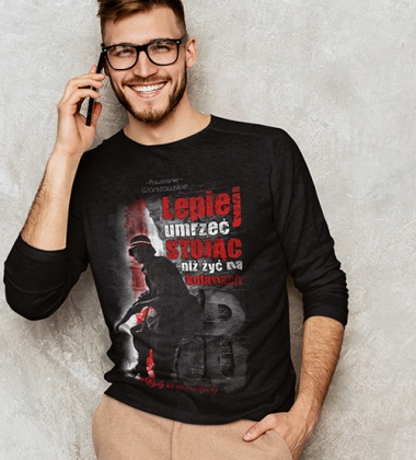 Bluzka LEPIEJ UMRZEĆ STOJĄC